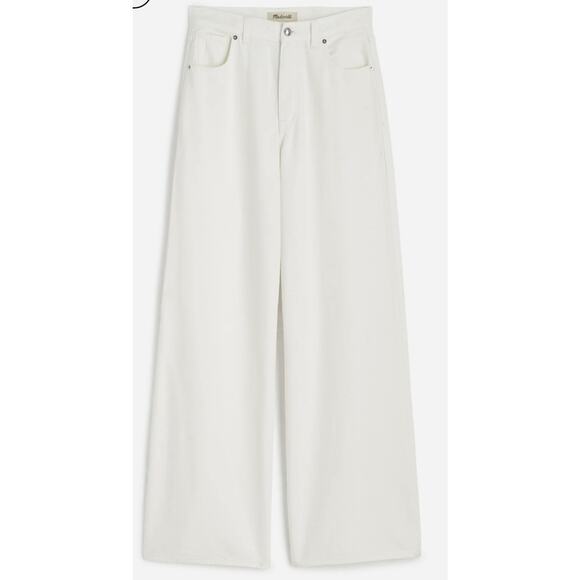 Madewell Superwide-Leg Jeans: Airy Denim Edition in Tile White Size 32 - Picture 6 of 13